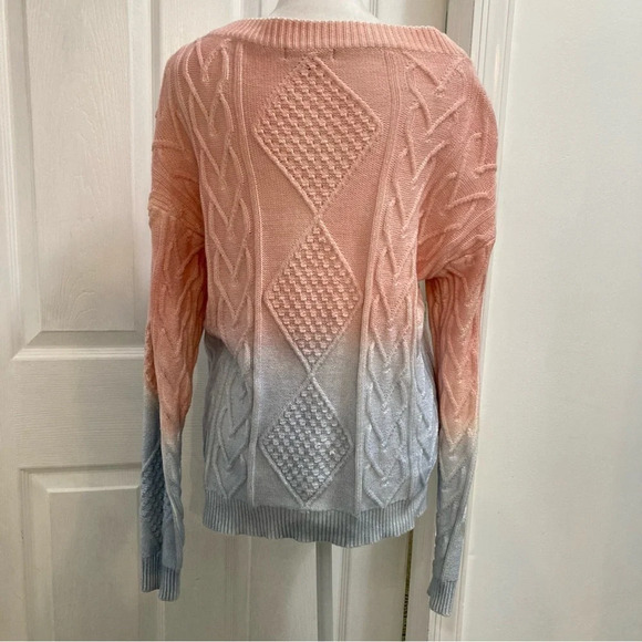 525 American Cableknit Crewneck Ombré Sweater Small - Picture 5 of 8